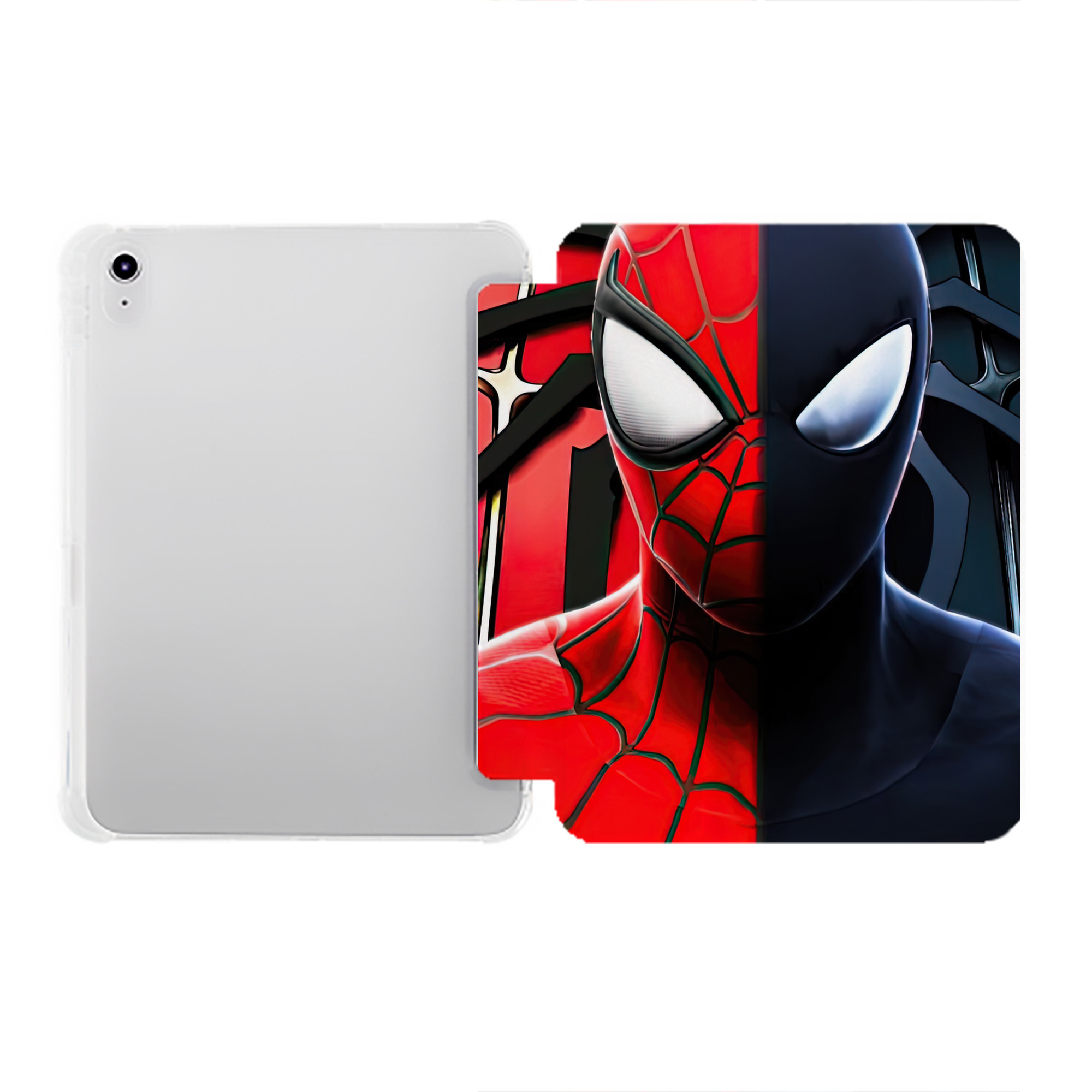 （画像用） Spider Man スパイダーマン IPad ケース ペン収納付き 三つ折りスタンド PUレザー×シリコン 対応機種9.5/10.5/10.9インチ